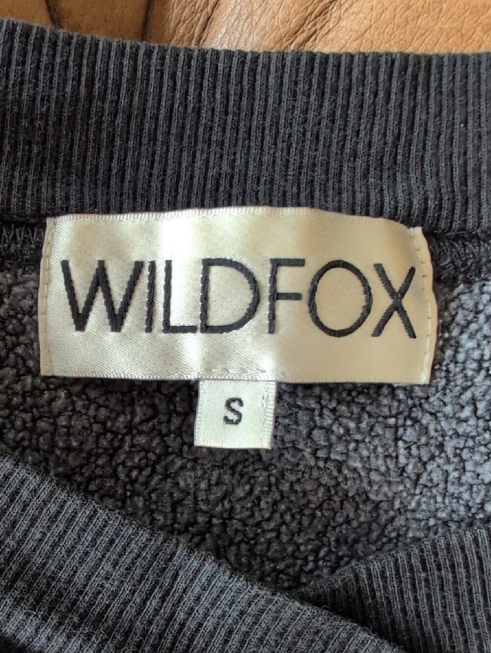 Wildfox Navy Sweatshirt with White Ribcage Heart Graphic - Picture 4 of 7